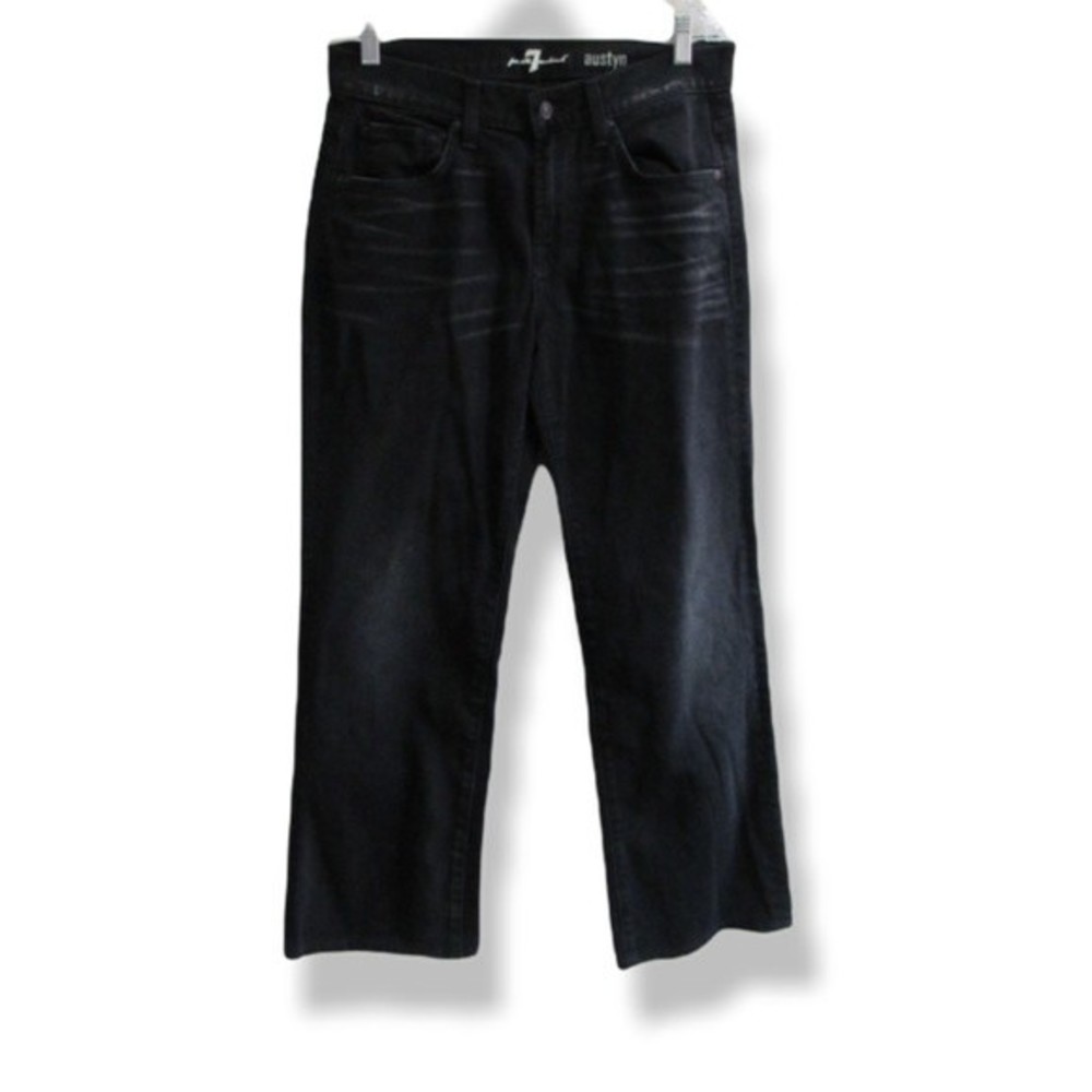 7 For all Mankind Austyn Black Distressed Jeans